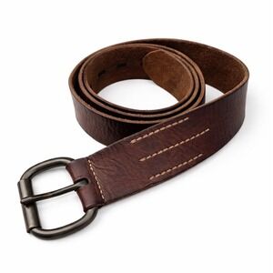 Abercrombie & Fitch Leather Belt Brown Y2K Vintage Distressed Casual Unisex